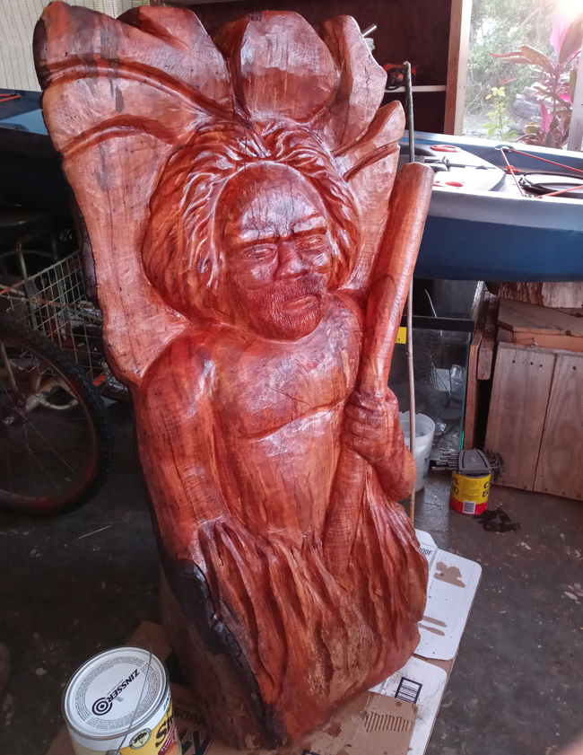 Carving of an Aboriginal Man