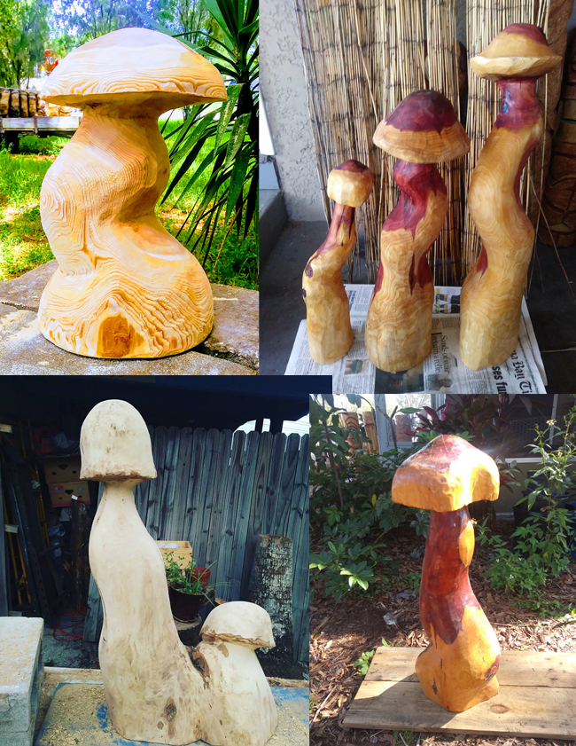 Mushroom Carvings by Elvis Caron