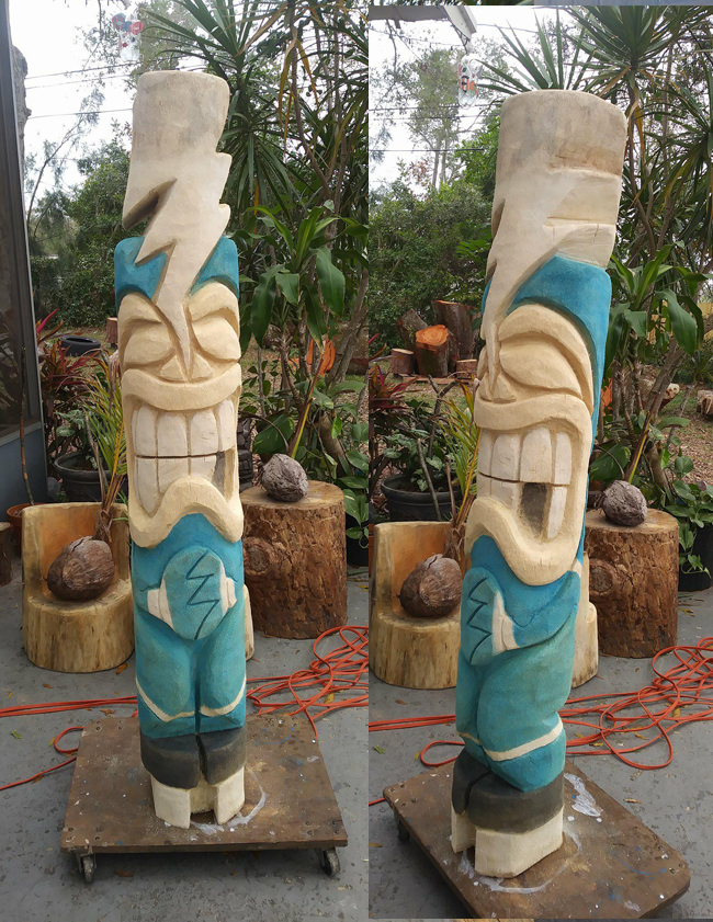 Tampa Bay Lightening Tiki Carvings