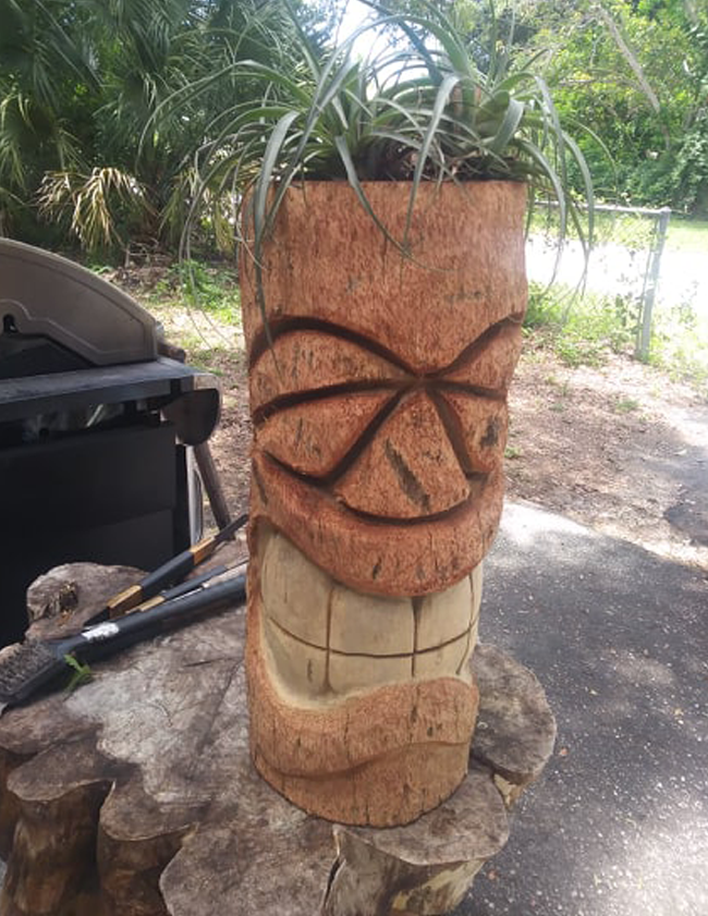 Tiki Planter Carvings